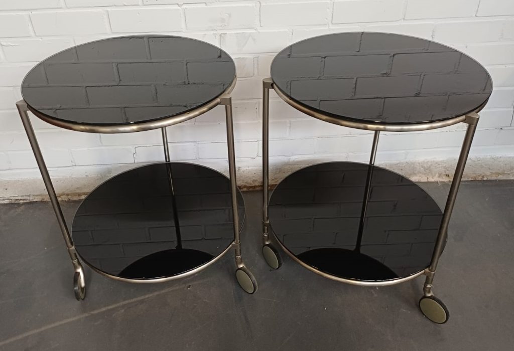 2 Vintage Ikea Strind bijzettafel / serveerwagen