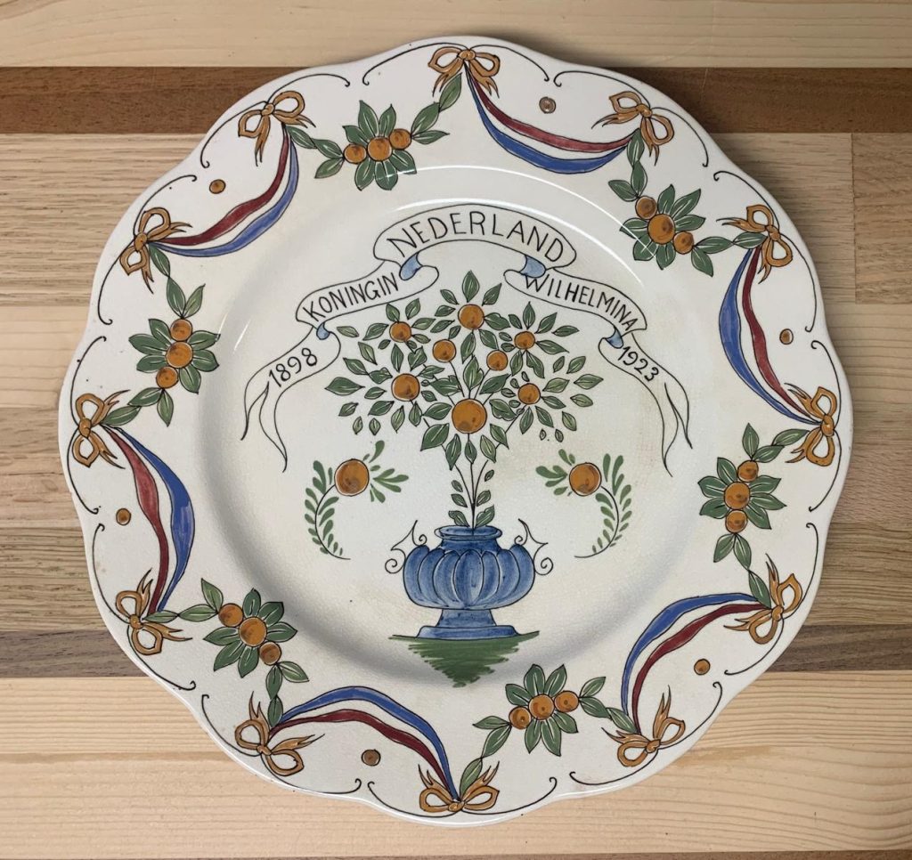 Gedenkbord Koningin Wilhelmina 1898 - 1923