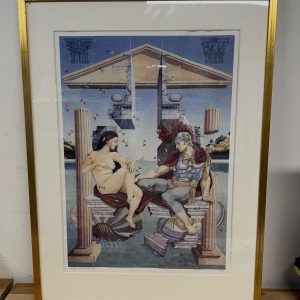 Leone Schröder - litho 54/100 in lijst met Romeinse print