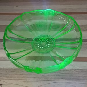 Uranium Annagroen Neon glazen schaal