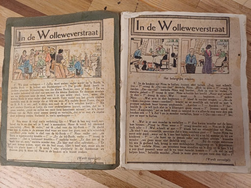 4 schriften voorzien van verhaal - In de Wolleweverstraat