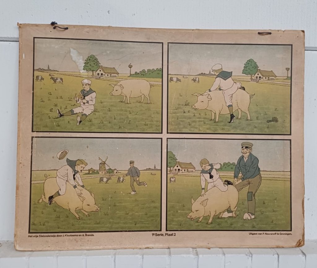 Vintage schoolplaat - Het Vrije Stelonderwijs - J, Klootsema