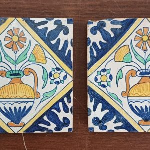 Vintage Delftse tegels - 2 stuks