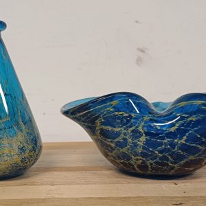 Mdina glazen set - schaal en vaasje