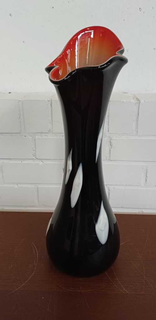 Deco glazen vaas