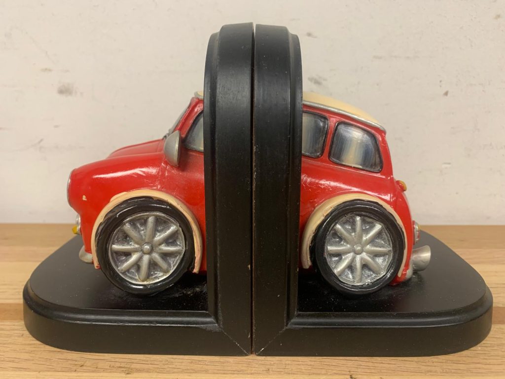 Auto/Mini Cooper Rood - Boekensteunen - Set van 2