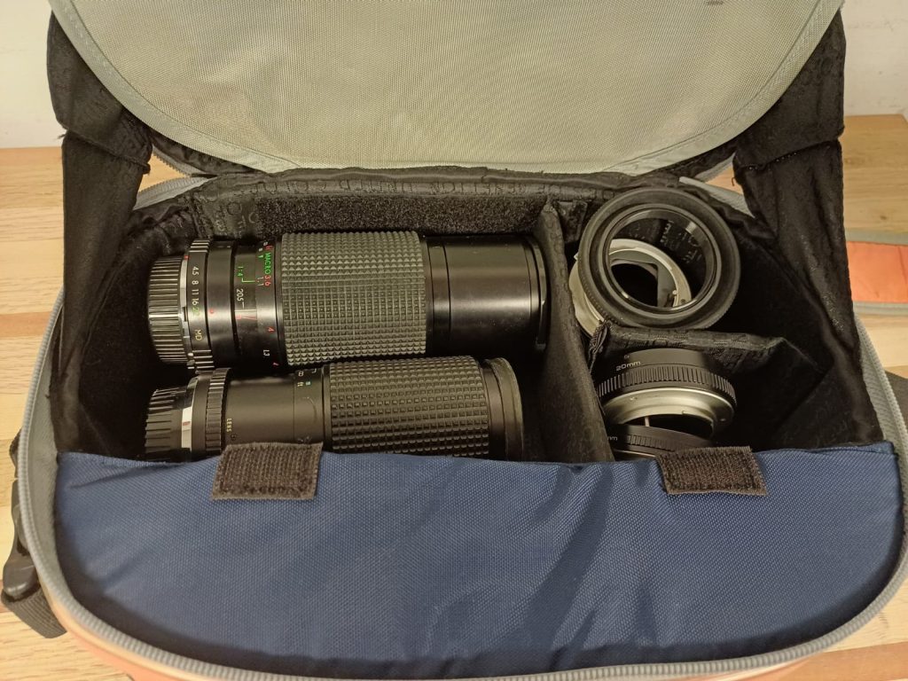 Vintage Benetton tas voor fotoapparatuur
